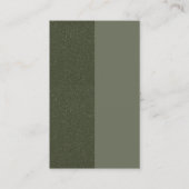 Two-Tone Moss Green Business Card – カスタマイズ可能 名刺 (正面)
