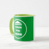 Two-Tone Mug – 画像を追加11 ozホワイトライム マグカップ (正面左)