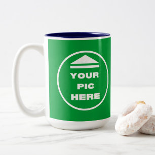 Two-Tone Mug – 画像を追加15 ozホワイトネイビー ツートーンマグカップ