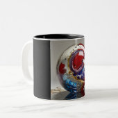 Two-Tone Mug, 11oz  (Marble-3) ツートーンマグカップ (正面左)