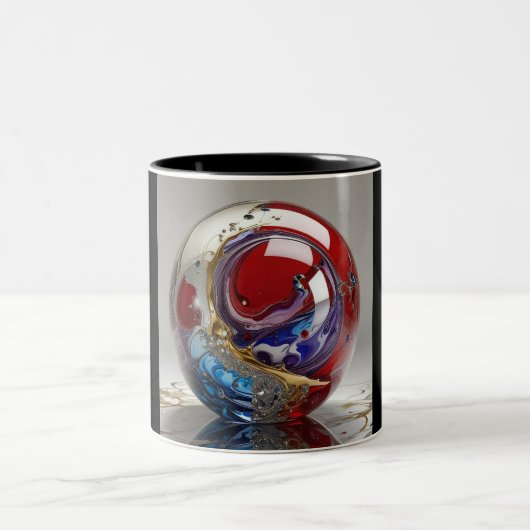 Two-Tone Mug, 11oz  (Marble-3) ツートーンマグカップ (中央)