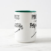 Two-Tone Mug, 15 oz Progress Not Perfection | Mini ツートーンマグカップ (中央)
