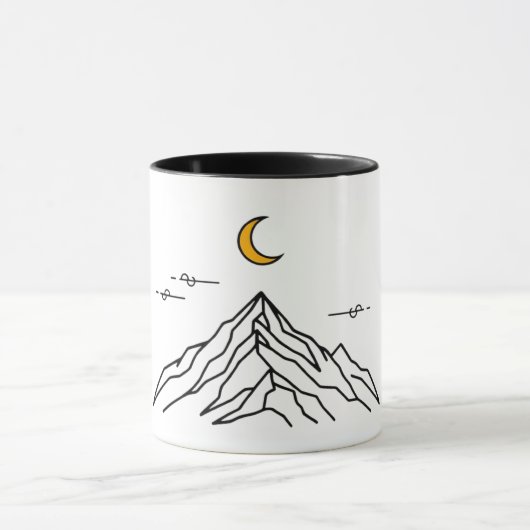 Two-Tone Mug “Mountain & Moon” マグカップ (中央)