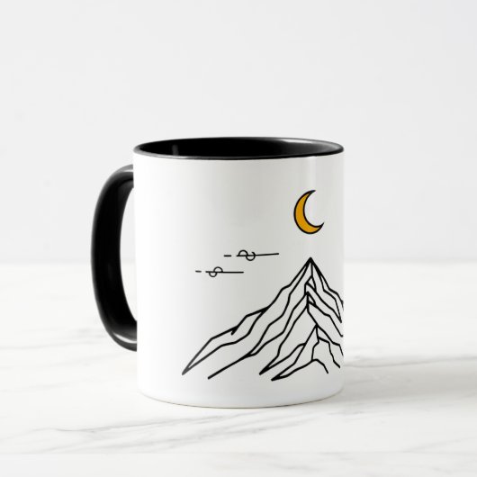 Two-Tone Mug “Mountain & Moon” マグカップ (正面左)