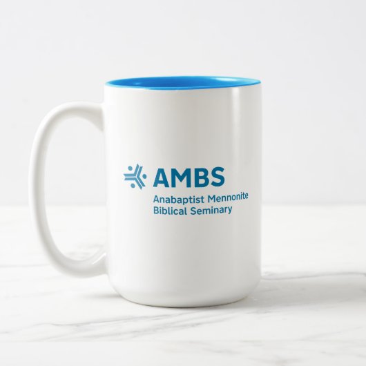 Two-tone mug with AMBS logo ツートーンマグカップ (左)