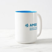 Two-tone mug with AMBS logo ツートーンマグカップ (正面右)