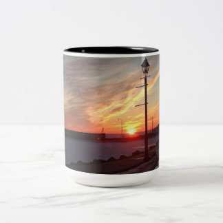 Two tone mug with stunning beautiful sunset photo ツートーンマグカップ