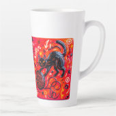 Two-Tone Neon Cat カフェラテマグ (右)