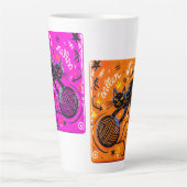 Two-Tone Neon Kitty カフェラテマグ (正面)