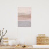 Two-Tone Neutral Abstract Minimal Modern Horizon ポスター (キッチン)