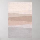 Two-Tone Neutral Abstract Minimal Modern Horizon ポスター (正面)