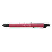 Two-Tone Red Pink Minimal Clean Monogram 黒ボールペン (ボトム)