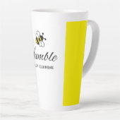  TWO-TONE REMAIN BEE HUMBLE WHITE YELLOW CERAMIC  カフェラテマグ (右アングル)