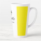  TWO-TONE REMAIN BEE HUMBLE WHITE YELLOW CERAMIC  カフェラテマグ (右)