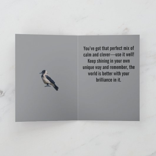 Two-Tone Sentinel Black Hooded Crow カード (内部)