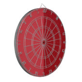 Two-Tone Tomato Red Dartboard – Customizable ダーツボード (正面左)