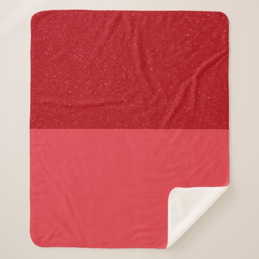 Two-Tone Tomato Red Sherpa Blanket – Customizable シェルパブランケット (正面)