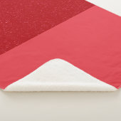 Two-Tone Tomato Red Sherpa Blanket – Customizable シェルパブランケット (3/4)