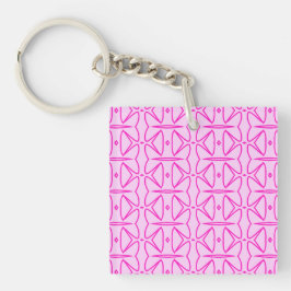 Two Toned Pink Pattern Acrylic Keychain キーホルダー