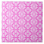 Two Toned Pink Pattern Ceramic Tile タイル (正面)