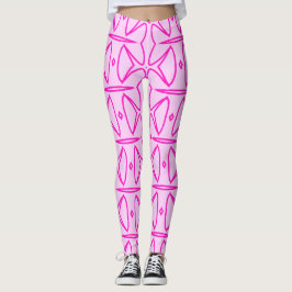 Two Toned Pink Pattern Leggings レギンス