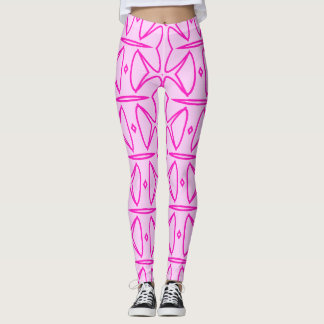 Two Toned Pink Pattern Leggings レギンス