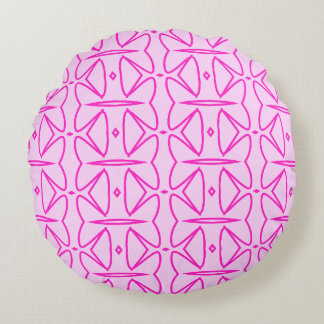 Two Toned Pink Pattern Round Pillow ラウンドクッション