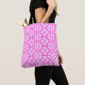 Two Toned Pink Pattern Tote Bag トートバッグ (クローズアップ)