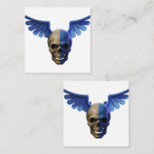Two-Toned Skull with Blue Stylized Wings コーリングカード (正面/裏面)