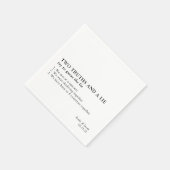 Two Truths and a Lie Minimalistおもしろいファクト結婚ズ スタンダードカクテルナプキン (角)