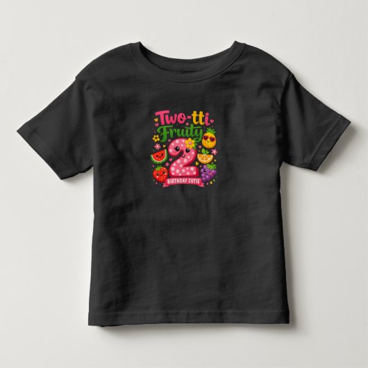 Two-tti フルーティー トドラー 誕生日Tシャツ トドラーTシャツ (正面)
