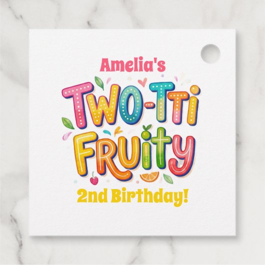Two-tti Fruity 2nd Birthday Party フェイバータグ (裏面)