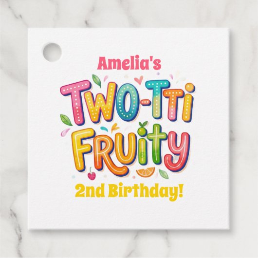 Two-tti Fruity 2nd Birthday Party フェイバータグ (正面)
