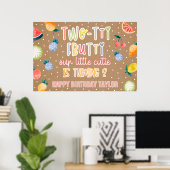 Two-tti Frutti フルーツ 2歳の誕生日 クラフトペーパー ポスター (ホームオフィス)