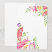 TWO-TTI FRUTTI 誕生日 - 2歳の女の子の誕生日カード 招待状 (正面/裏面)