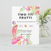 TWO-TTI FRUTTI 2さいの誕生日 - 女の子の2歳誕生日カード 招待状 (スタンド正面)