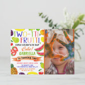 Two-tti Frutti 2歳の誕生日フォト招待状 招待状 (スタンド正面)