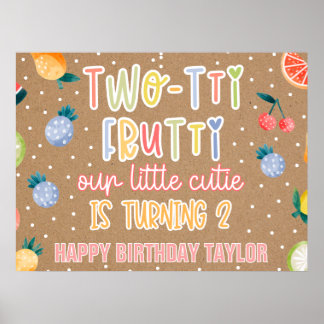 Two-tti Frutti- 2歳の誕生日 フルーツテーマ ポスター