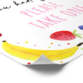 Two-tti Frutti Birthday Party Favor Sign ポスター (角)