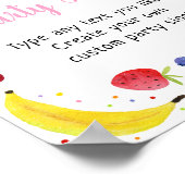 Two-tti Frutti Editable Birthday Sign ポスター (角)