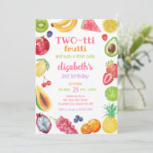 Two-tti Frutti Fruit Kids 2nd Birthday Invitation 招待状 (スタンド正面)