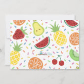 Two-tti Frutti Frutti夏の誕生日写真 招待状 (裏面)