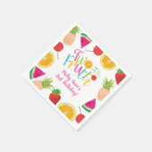 TWO-tti Frutti Frutti Girl 2nd Birthday スタンダードカクテルナプキン (角)