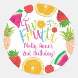 TWO-tti Frutti Frutti Girl 2nd Birthday ラウンドシール