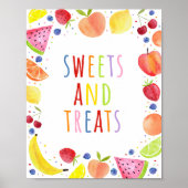 Two-tti Frutti Sweets & Treats Party Sign ポスター (正面)