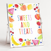Two-tti Frutti Sweets & Treats Party Sign