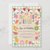 Two-tti Frutti Twotti Fruit Tropical 2nd Birthday  招待状 (正面)