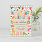 Two-tti Frutti Twotti Fruit Tropical 2nd Birthday  招待状 (スタンド正面)