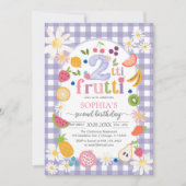 Two-tti Frutti Twotti Fruit Tropical 2nd Birthday  招待状 (正面)