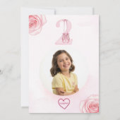 Two Tu Cute, Ballerina 2nd Birthday 招待状 (裏面)